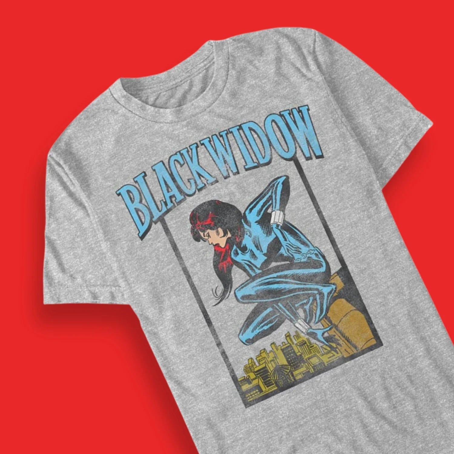 T-Shirt Donna Marvel Black Widow – Maglietta A Maniche Corte In Cotone Organico 100%, Taglie S-XL, Ufficiale