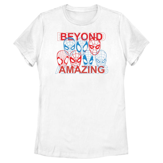 Women's Marvel Spider-Man Beyond Amazing SPIDEY MASKS AMAZING T-Shirt